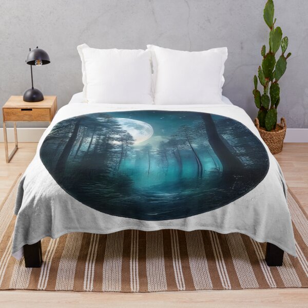 Item preview, Moonlit Forest Clearing Sticker (866) designed and sold by WASjourney.