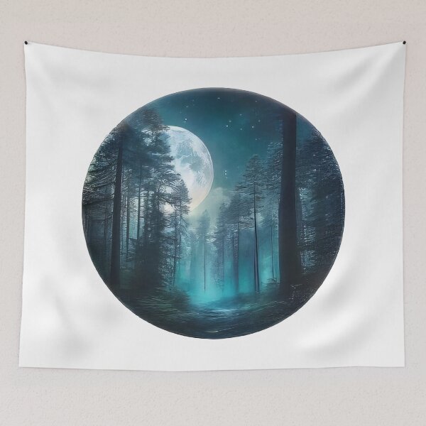 Item preview, Moonlit Forest Clearing Sticker (866) designed and sold by WASjourney.