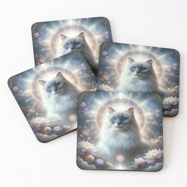 Item preview, Divine Whispers: The Birman Cat in its Heavenly Sanctuary designed and sold by ArtemioVisions.