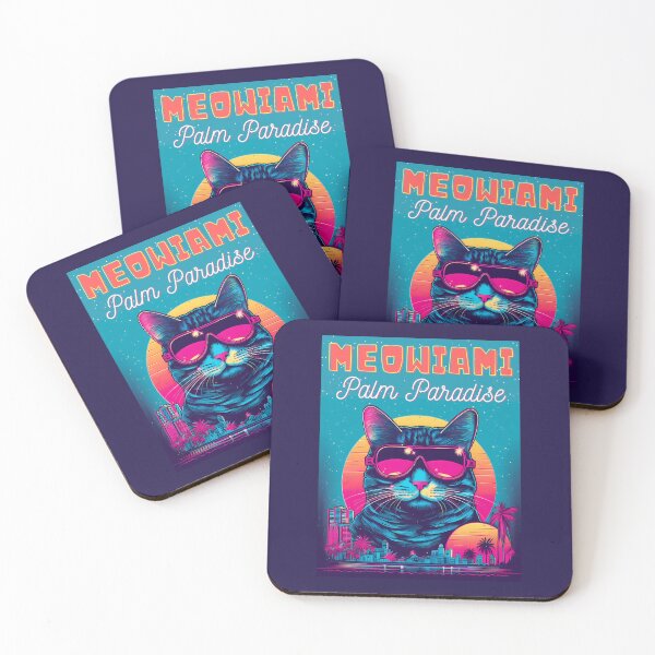 Item preview, Miami Vice Cat. Meowiami Art. designed and sold by GiveMeMood.