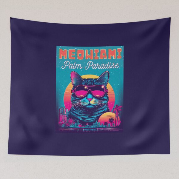 Artikelvorschau, Miami Vice Cat. Meowiami-Kunst. entworfen und verkauft von GiveMeMood.