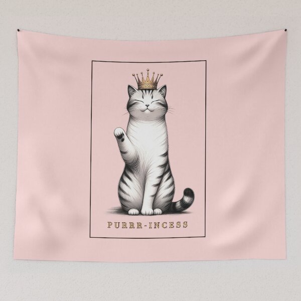 Item preview, Purrr-incess - Royal Feline Elegance designed and sold by RuyaFab.