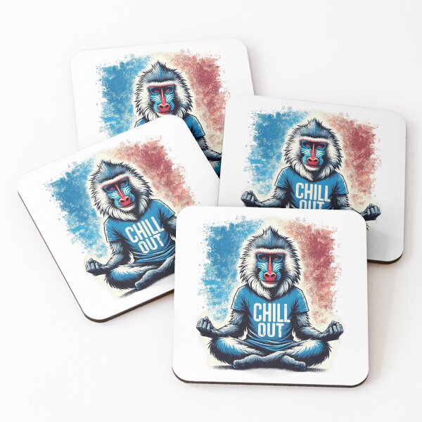 Item preview, Meditative Mandrill - Serene Primate Meditation Design designed and sold by RuyaFab.