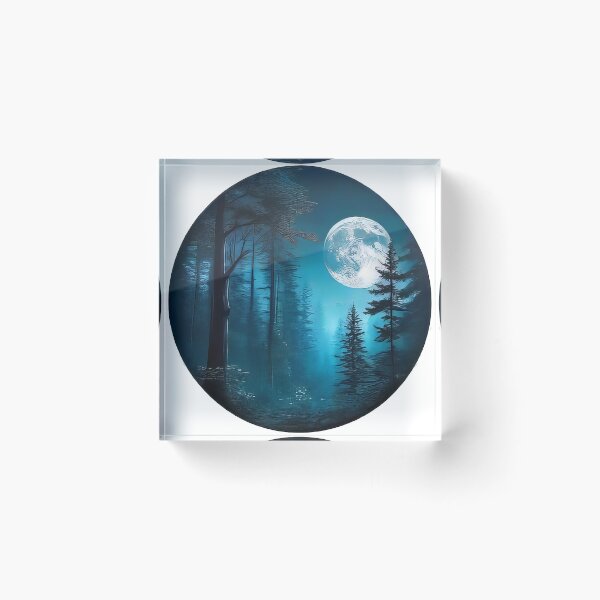 Item preview, Sticker of Moonlit Tranquility (871) designed and sold by WASjourney.