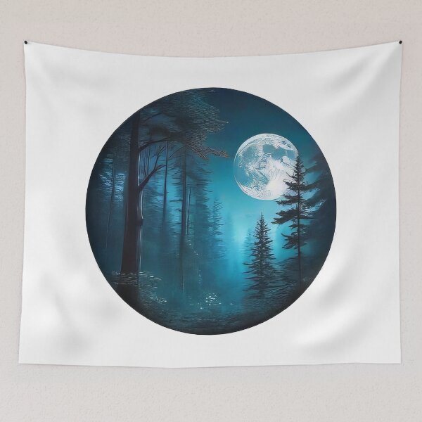 Item preview, Sticker of Moonlit Tranquility (871) designed and sold by WASjourney.