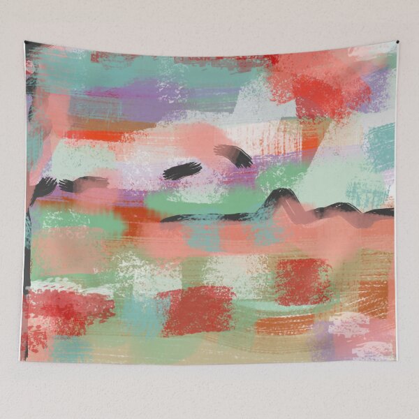 Item preview, Abstract Pastel Colors in Blue, Green, Purple, Peach, and Orange designed and sold by Jessielee72.