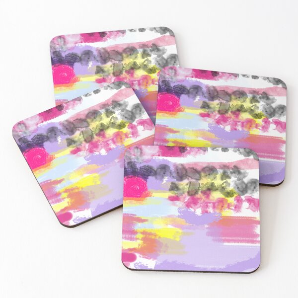 Item preview, Pink and Purple Abstract Painting with Yellow designed and sold by Jessielee72.