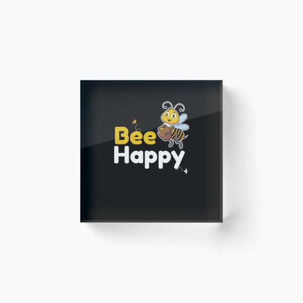 Item preview, Motivational Quote Of Bee Happy Meme designed and sold by ArabCorner.