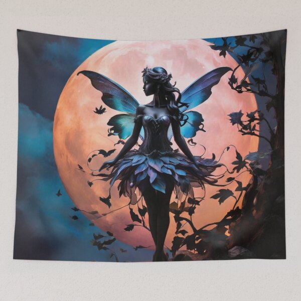 Item preview, Moonlit Reverie | Enchanting Fairy Silhouette designed and sold by MysticFable.