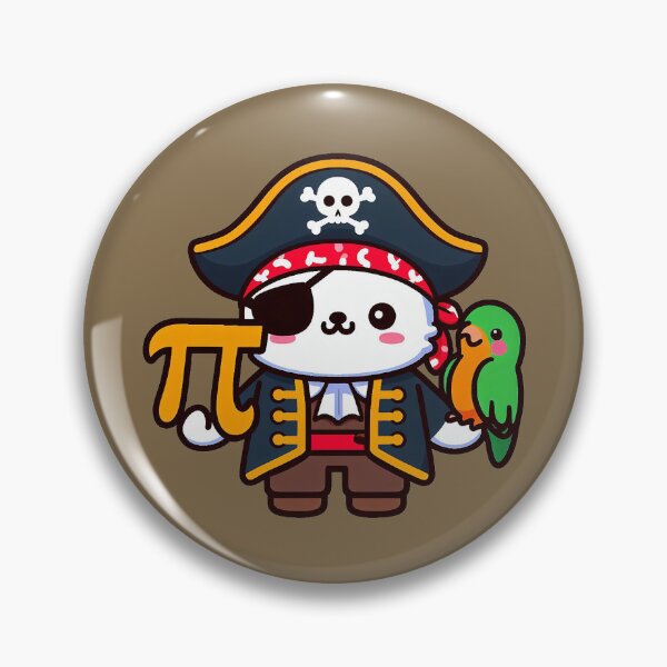 Item preview, Pi-rate With A Parrot And Pi Symbol Kawaii designed and sold by Lelijo.