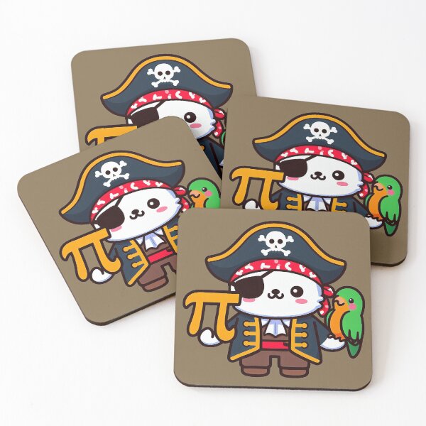 Item preview, Pi-rate With A Parrot And Pi Symbol Kawaii designed and sold by Lelijo.