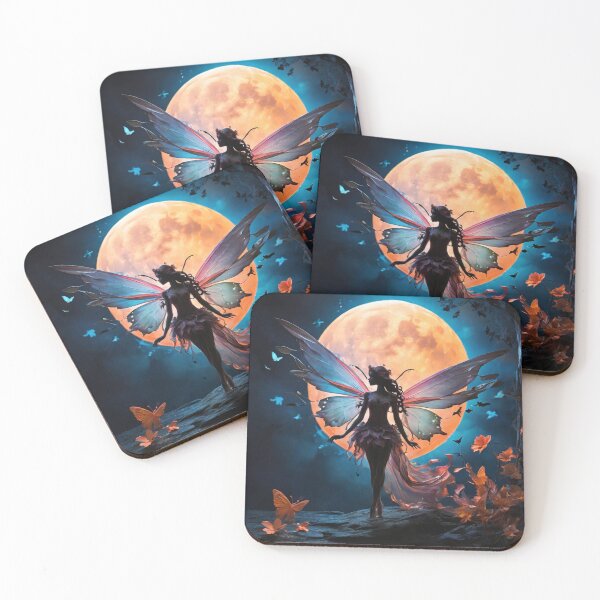 Item preview, Moonlit Enchantment | Fairy Silhouette in Vivid Hues designed and sold by MysticFable.