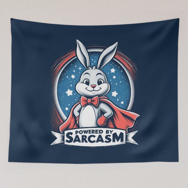 Item preview, Sarcastic Hero Bunny - Witty Rabbit Illustration designed and sold by RuyaFab.