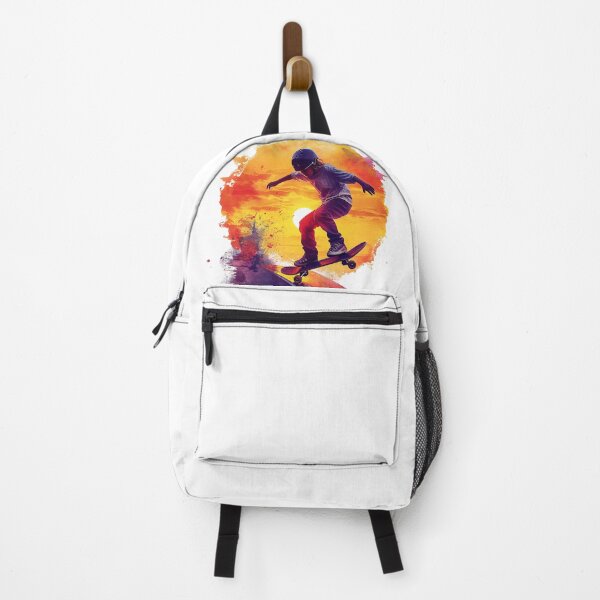 Item preview, Golden Glide - Skateboarder watercolor Sunset designed and sold by fluidwatercolor.