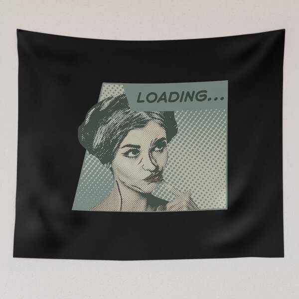 Item preview, Overthinking Loading Deep Thinking Vintage Comic Woman designed and sold by adlibmaria.