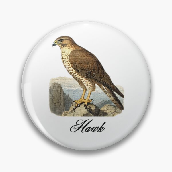 Item preview, a Hawk sitting on a rock designed and sold by jnsmerchstore.