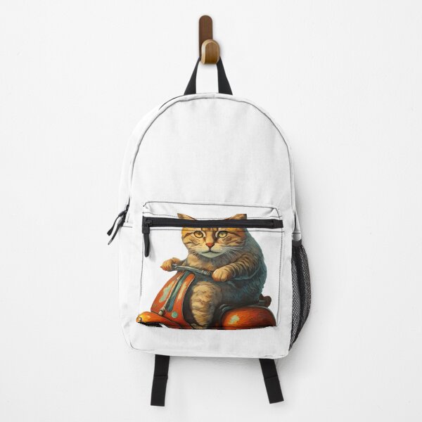 Item preview, Cool Cat on Vintage Scooter designed and sold by techiwebicodi.