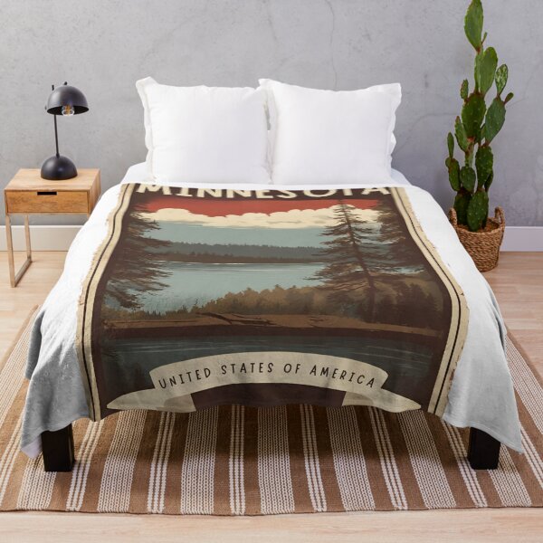 Item preview, Minnesota Vintage Poster Minnesota Woods USA States Lake Superior designed and sold by CyberArtistOne.
