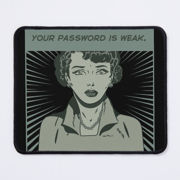 Item preview, Funny Vintage Comic Woman Computer Password Weak Tech Problem designed and sold by adlibmaria.