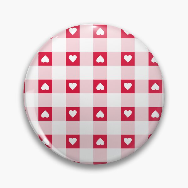 Item preview, Vichy check with hearts in red, pink and white designed and sold by colorofmagic.