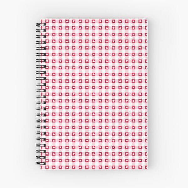 Item preview, Vichy check with hearts in red, pink and white designed and sold by colorofmagic.