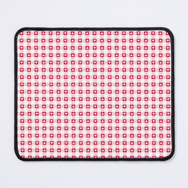 Item preview, Vichy check with hearts in red, pink and white designed and sold by colorofmagic.