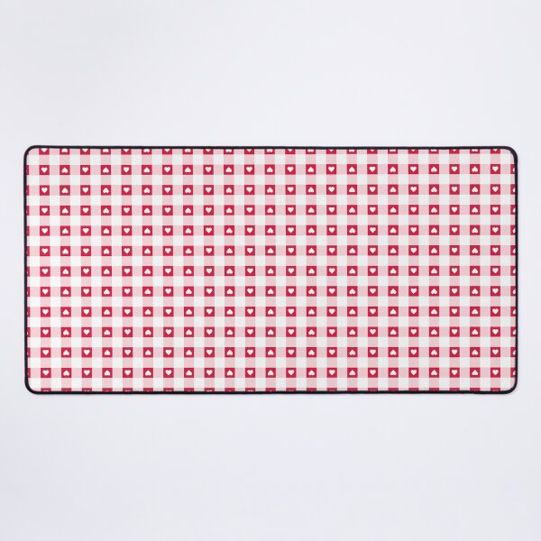 Item preview, Vichy check with hearts in red, pink and white designed and sold by colorofmagic.