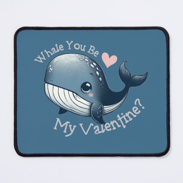 Item preview, Whale You Be My Valentine? - Charming Whale Love Pun designed and sold by RuyaFab.