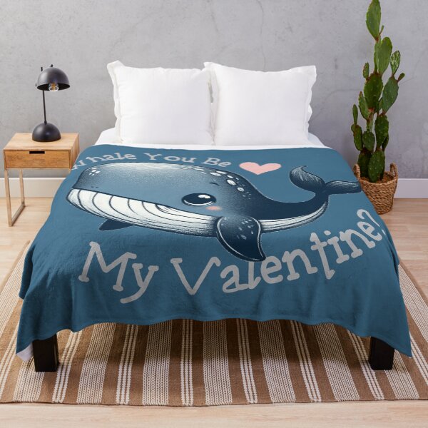 Item preview, Whale You Be My Valentine? - Charming Whale Love Pun designed and sold by RuyaFab.