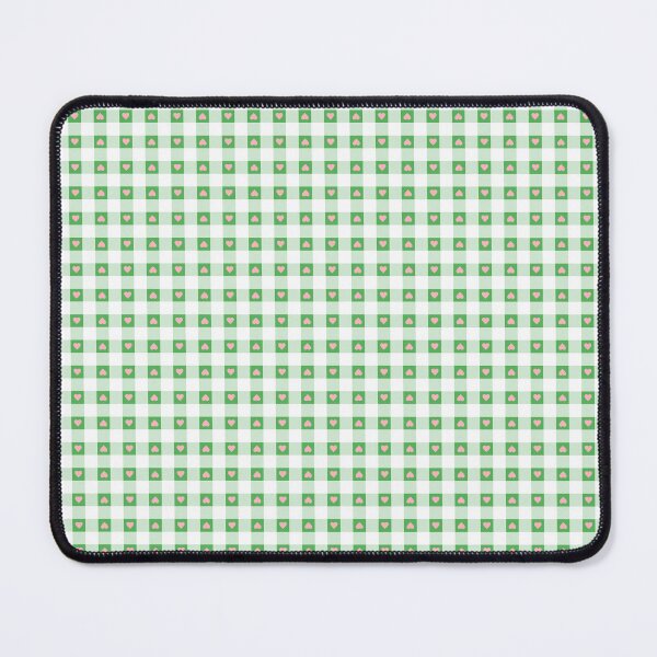 Item preview, Vichy check with hearts in green and pink designed and sold by colorofmagic.