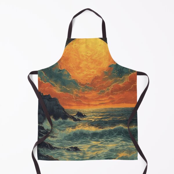 Item preview, Maritime moon waves sea ocean designed and sold by ArtHouseNiklas.