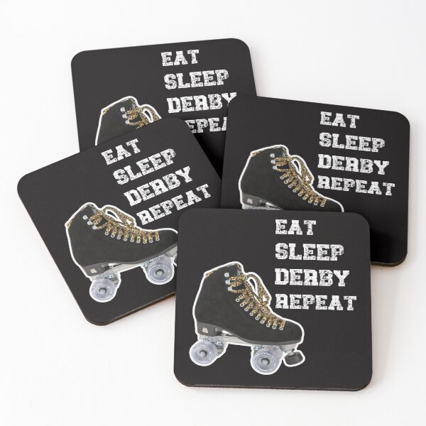 Item preview, Eat Sleep Derby Repeat Roller Derby Girl Design designed and sold by desireedickens.