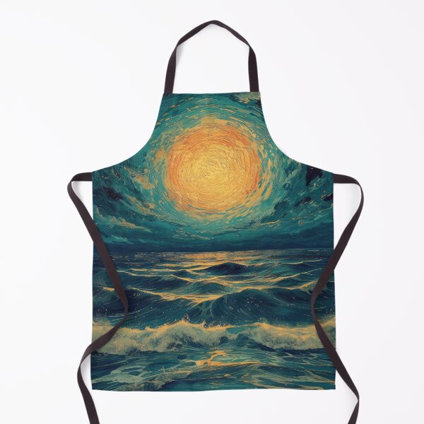 Item preview, Maritime moon waves sea ocean designed and sold by ArtHouseNiklas.