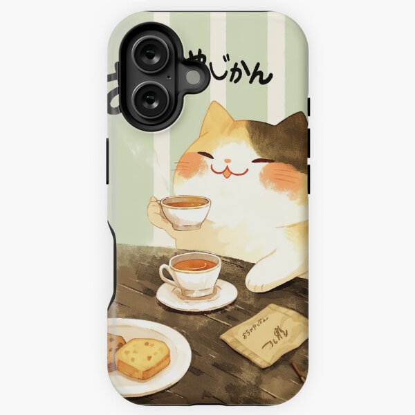 Tea Time Cat iPhone Tough Case