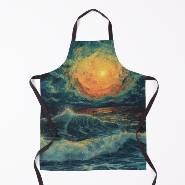 Item preview, Maritime moon waves sea ocean designed and sold by ArtHouseNiklas.