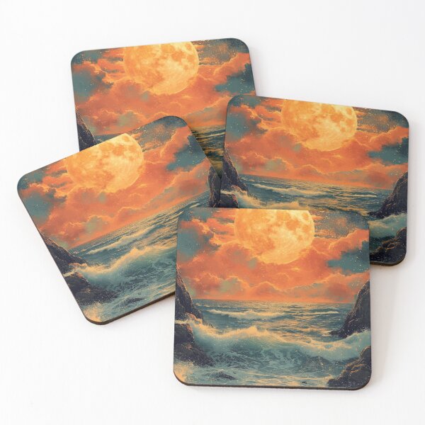 Item preview, Sea Maritime Moon Waves Ocean designed and sold by ArtHouseNiklas.