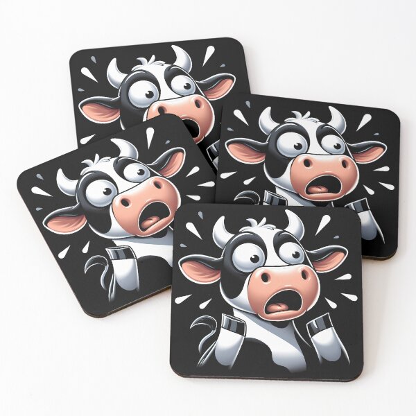 Item preview, Surprised Cow designed and sold by Funny Vintage Stickers And T-Shirts.