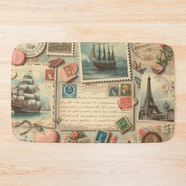 Item preview, Romantic Seafaring Memories: Vintage Ship Postcard Collage designed and sold by LyssasMindArt.