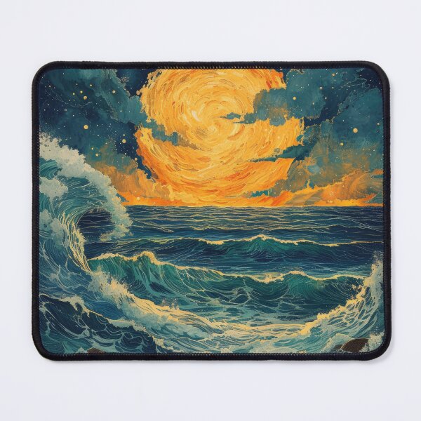 Item preview, Sea Moon Maritime Waves Ocean designed and sold by ArtHouseNiklas.