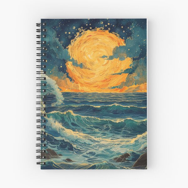 Item preview, Sea Moon Maritime Waves Ocean designed and sold by ArtHouseNiklas.