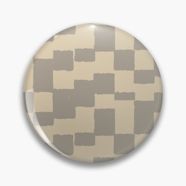 Item preview, irregular gingham pattern in taupe and ivory designed and sold by colorofmagic.