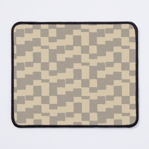Artikelvorschau, unregelmäßiges Gingham-Muster in Taupe und Elfenbein entworfen und verkauft von colorofmagic.