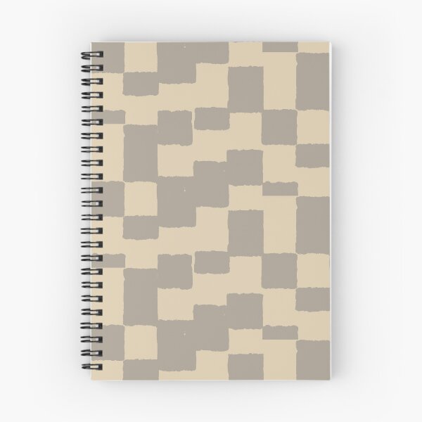 Item preview, irregular gingham pattern in taupe and ivory designed and sold by colorofmagic.