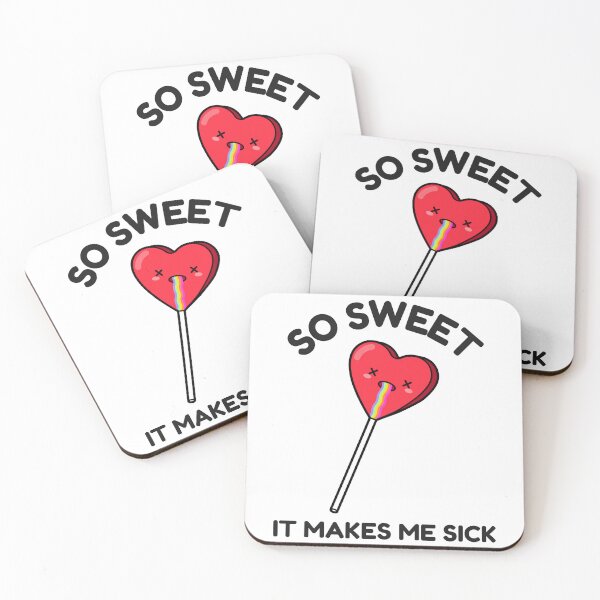 Item preview, So Sweet it Makes me Sick Cool Valentines Funny Valentine Anti Valentines Day Love  designed and sold by StudioTVDinners.