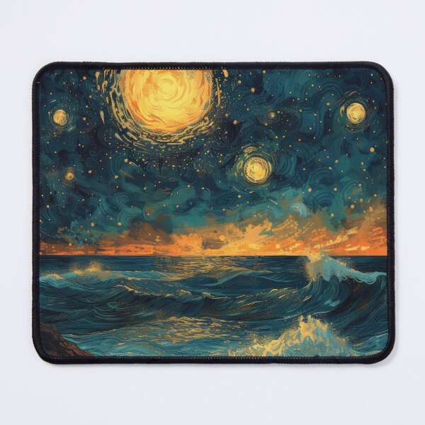 Item preview, Sea Moon Maritime Waves Ocean designed and sold by ArtHouseNiklas.