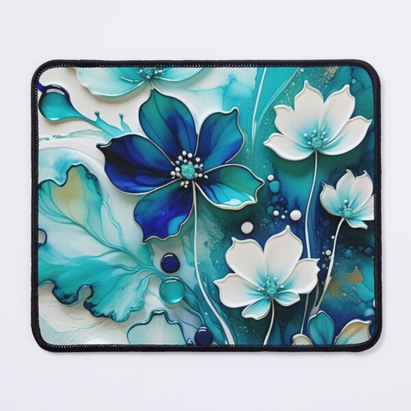 Item preview, Pretty Blue Flowers with Glossy Droplets 1 Vibrational Art designed and sold by JillyJ05.