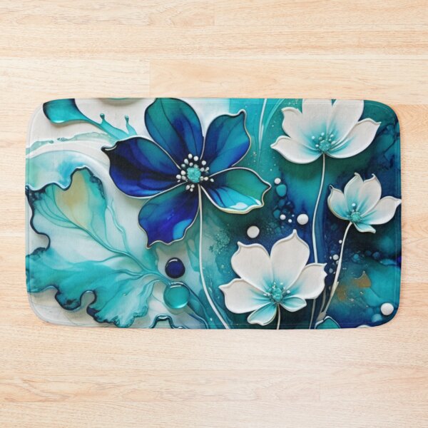 Item preview, Pretty Blue Flowers with Glossy Droplets 1 Vibrational Art designed and sold by JillyJ05.