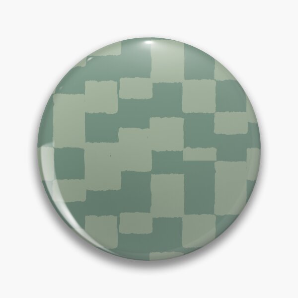 Item preview, irregular gingham pattern in shades of green designed and sold by colorofmagic.