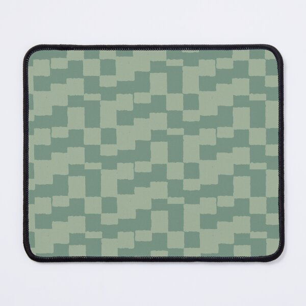 Item preview, irregular gingham pattern in shades of green designed and sold by colorofmagic.