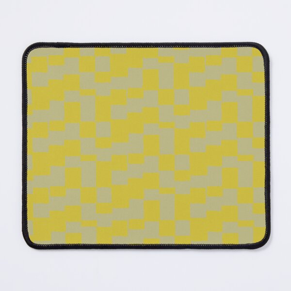 Item preview, irregular gingham pattern in mustard and sage green designed and sold by colorofmagic.